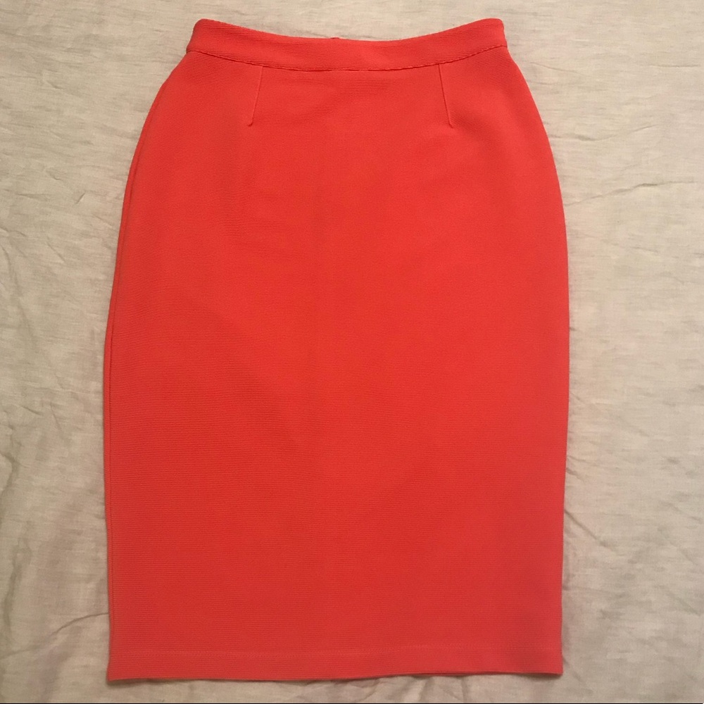 Halogen Coral Pencil Skirt